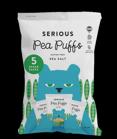 Serious Food Co - Serious Pea Puffs Sea Salt 5 Snack Packs