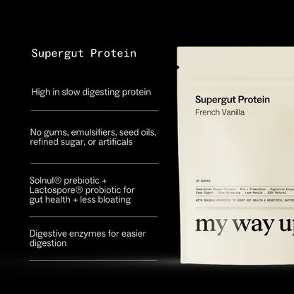 My Way Up - Supergut Protein French Vanilla 400g - Glenelg Health & Wholefoods