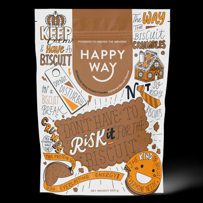 Happy Way - Whey Protein Powder Caramel Biscuit