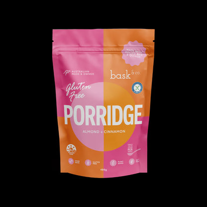 Bask & Co  - Gluten Free Porridge - Almond & Cinnamon 400g