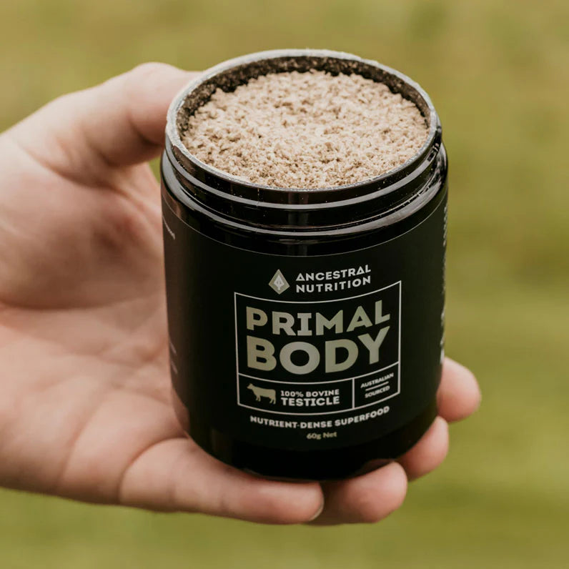 Ancestral Nutrition - Primal Body Grass Fed Bovine Testicle - Glenelg Health & Wholefoods