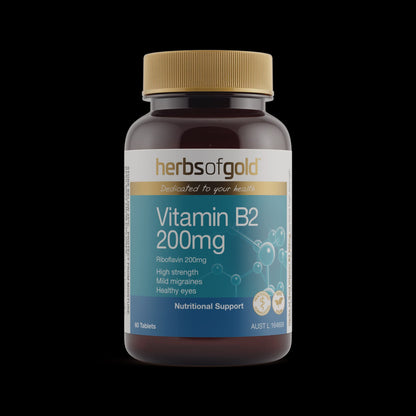 Herbs of Gold - Vitamin B2 200mg.60 Tablets