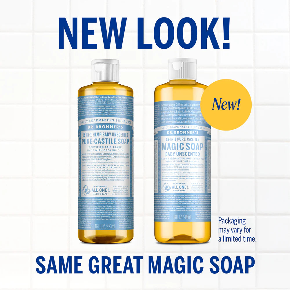 Dr Bronner's - Baby Unscented Pure Castile Magic Soap Liquid