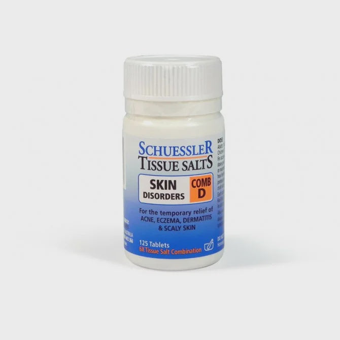 Schuessler Tissue Salts - Comb D Skin Disorders 125 Tablets