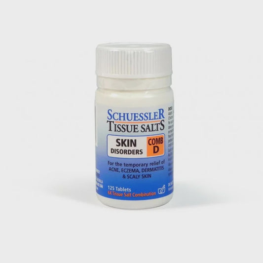 Schuessler Tissue Salts - Comb D Skin Disorders 125 Tablets