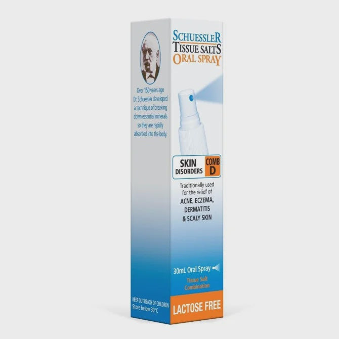 Schuessler Tissue Salts - Comb D Skin Disorders Spray 30ml