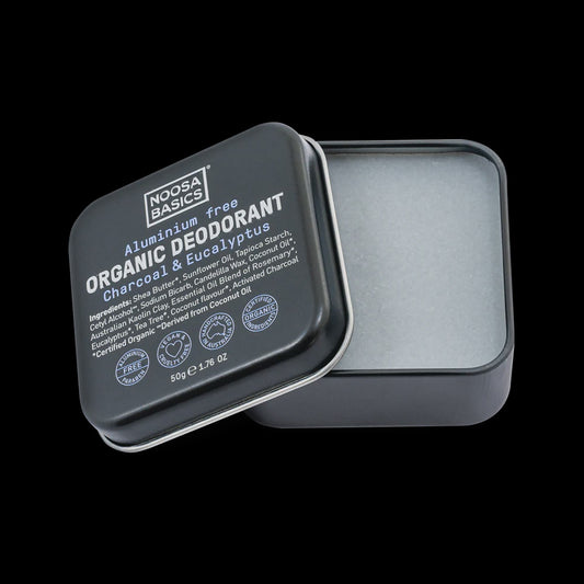 Noosa Basics - Organic Deodorant Charcoal & Eucalyptus Tin