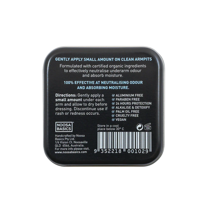 Noosa Basics - Organic Deodorant Charcoal & Eucalyptus Tin