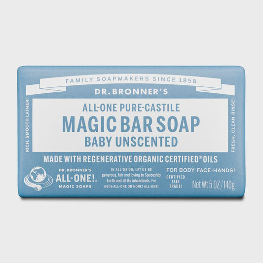 Dr Bronner's - Baby Unscented  Castile Magic Soap Bar