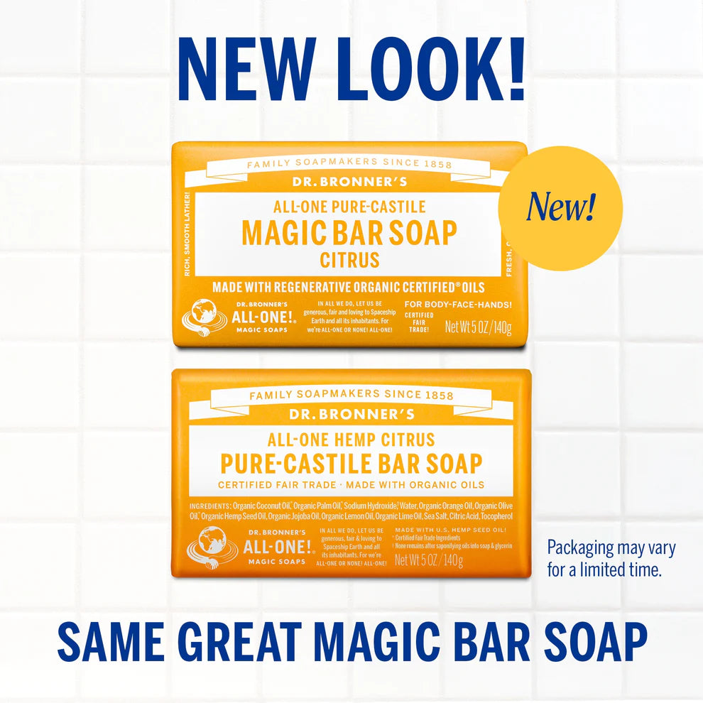 Dr Bronner's - Magic Bar Soap  - Citrus 140g