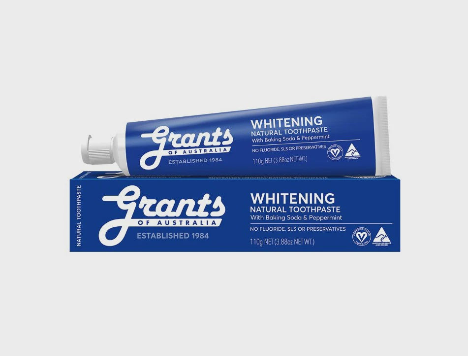 Grants Whitening Natural Toothpaste - Baking Soda & Peppermint 110g