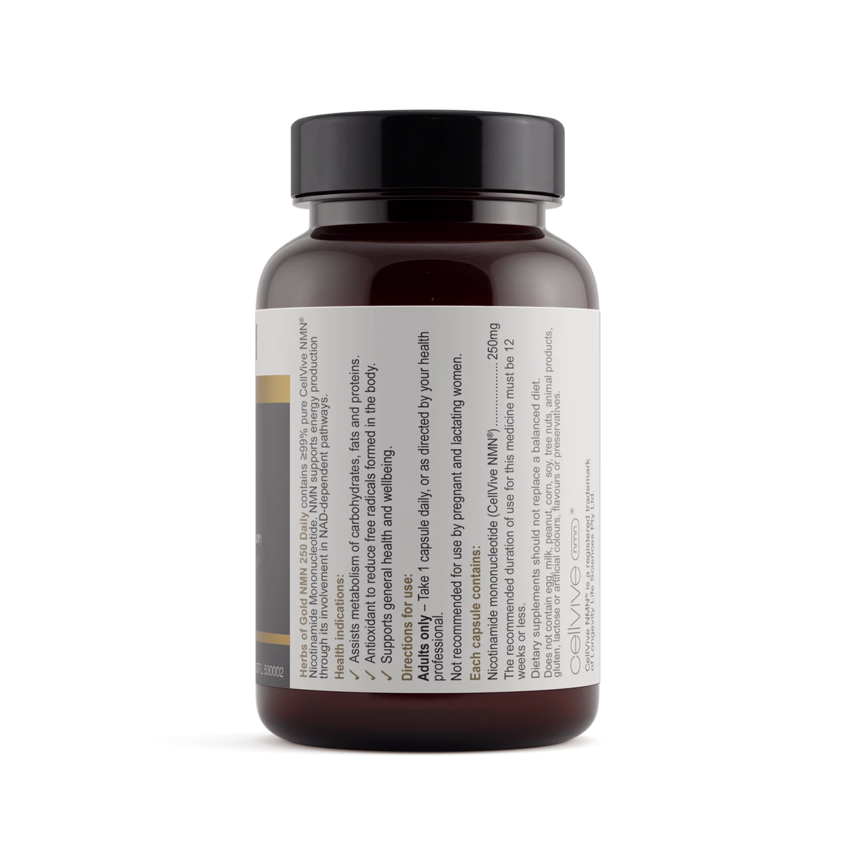 Herbs Of Gold - NMN 250 Daily 30 Capsules