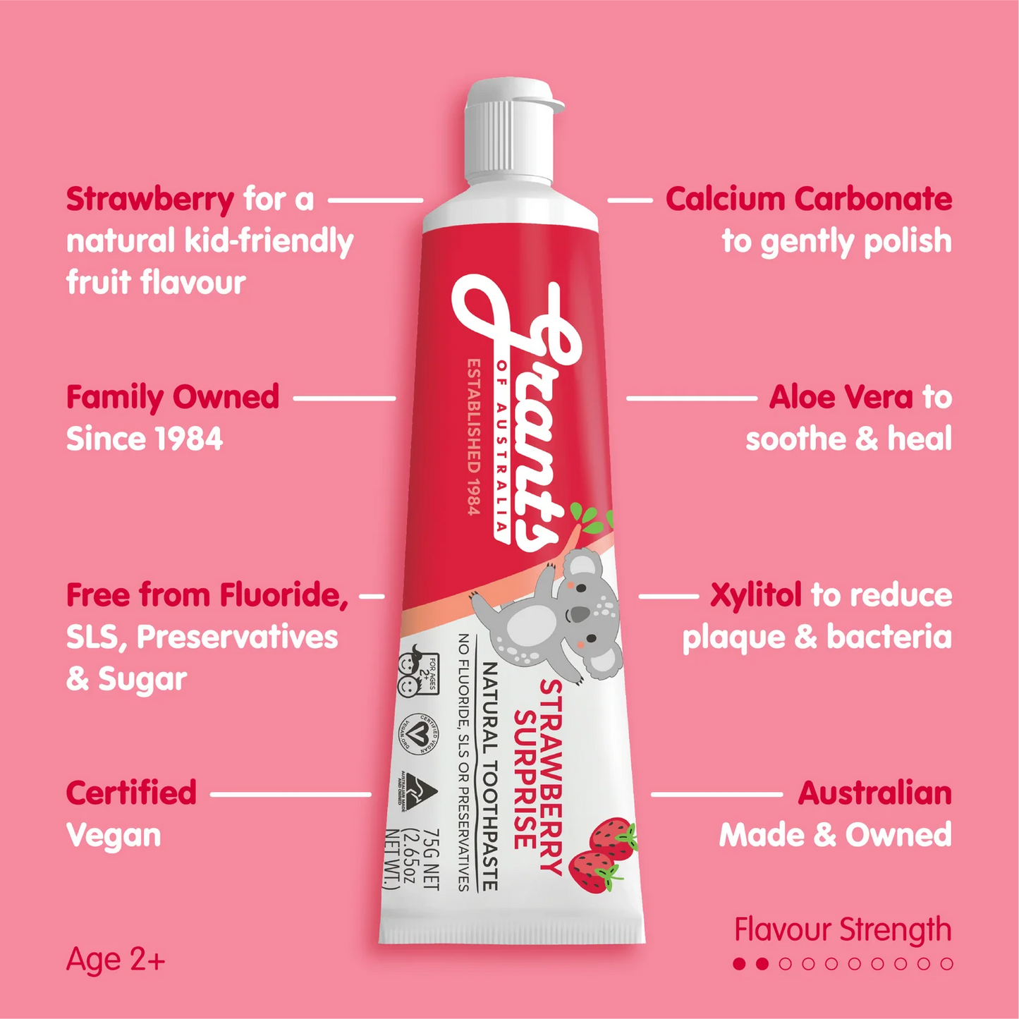 Grants of Australia - Kids Strawberry Surprise Toothpaste 75g