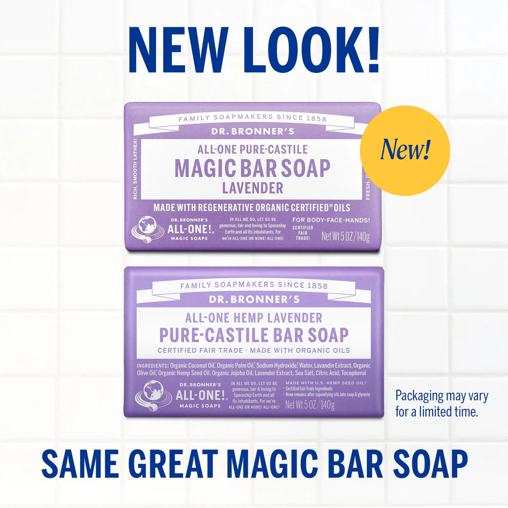Dr Bronner's -  Magic Bar Soap - Lavender