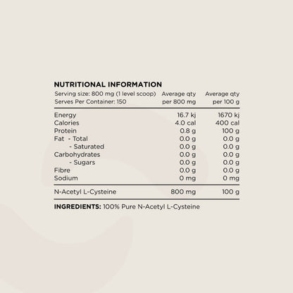 Switch - NAC 100% N-Acetyl L-Cystine 120g
