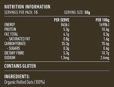 Lotus - Rolled Oats Organic 750g