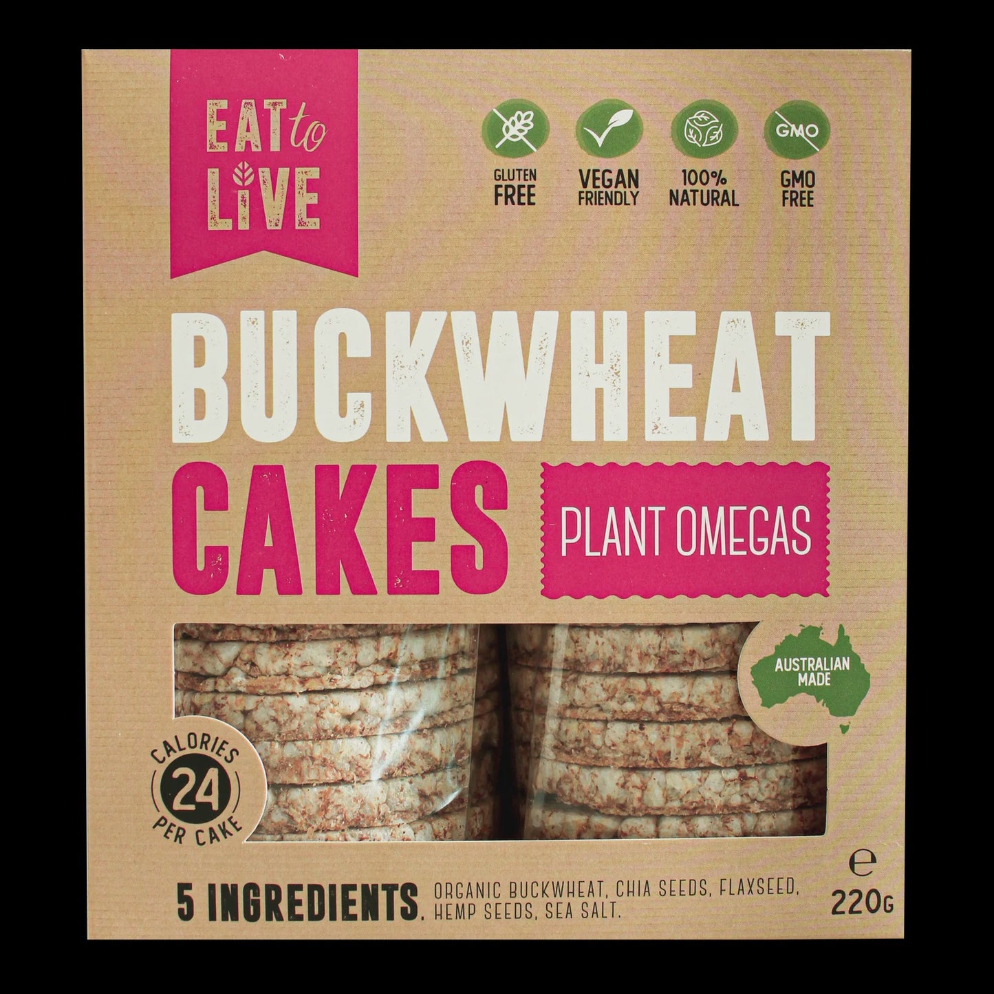 Eat To Live - Buckwheat Cakes with Plant Omegas 220g