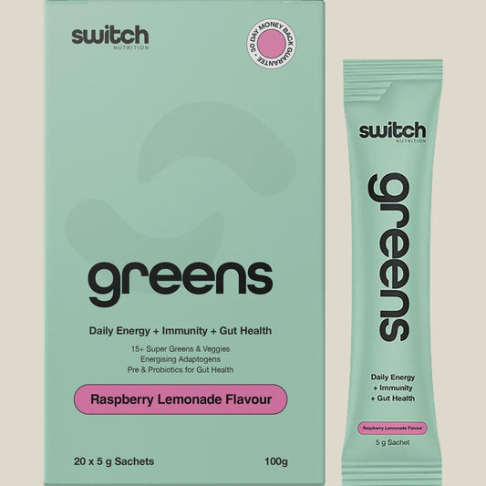 Switch Nutrition - Greens Sachets Raspberry Lemonade 20x5g