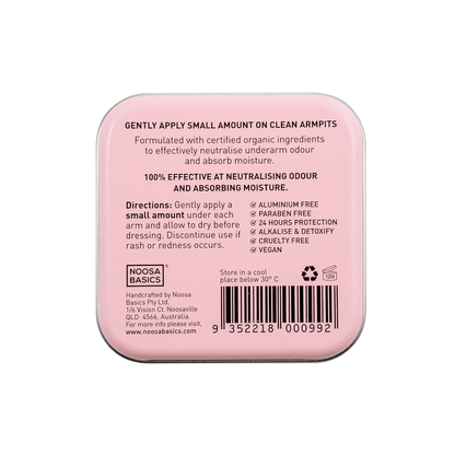 Noosa Basics - Organic Deodorant  Rose & Frankincense Tin
