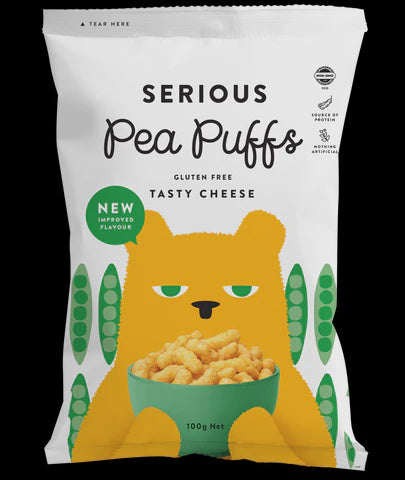 Serious Food Co - Tasty Cheese Pea Puffs 100g